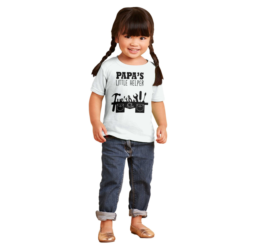 Papa's Little Helper Infant Toddler T Shirt-Direct To Garment Print-Brisco Baby