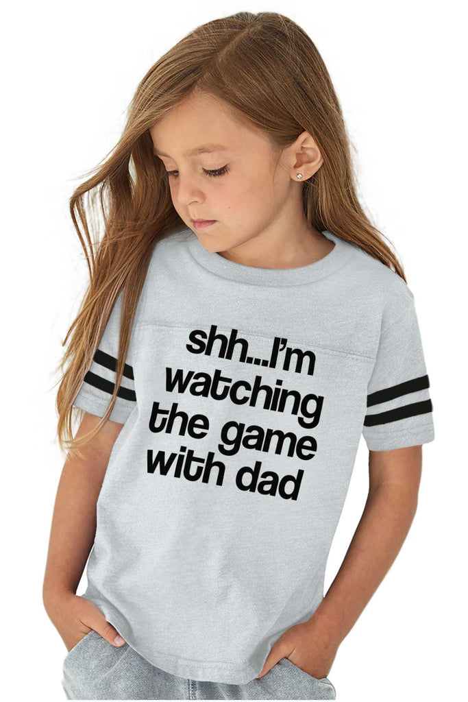 Watching the Game Toddler Football Jersey Tee-Direct To Garment Print-Brisco Baby