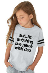 Watching the Game Toddler Football Jersey Tee-Direct To Garment Print-Brisco Baby