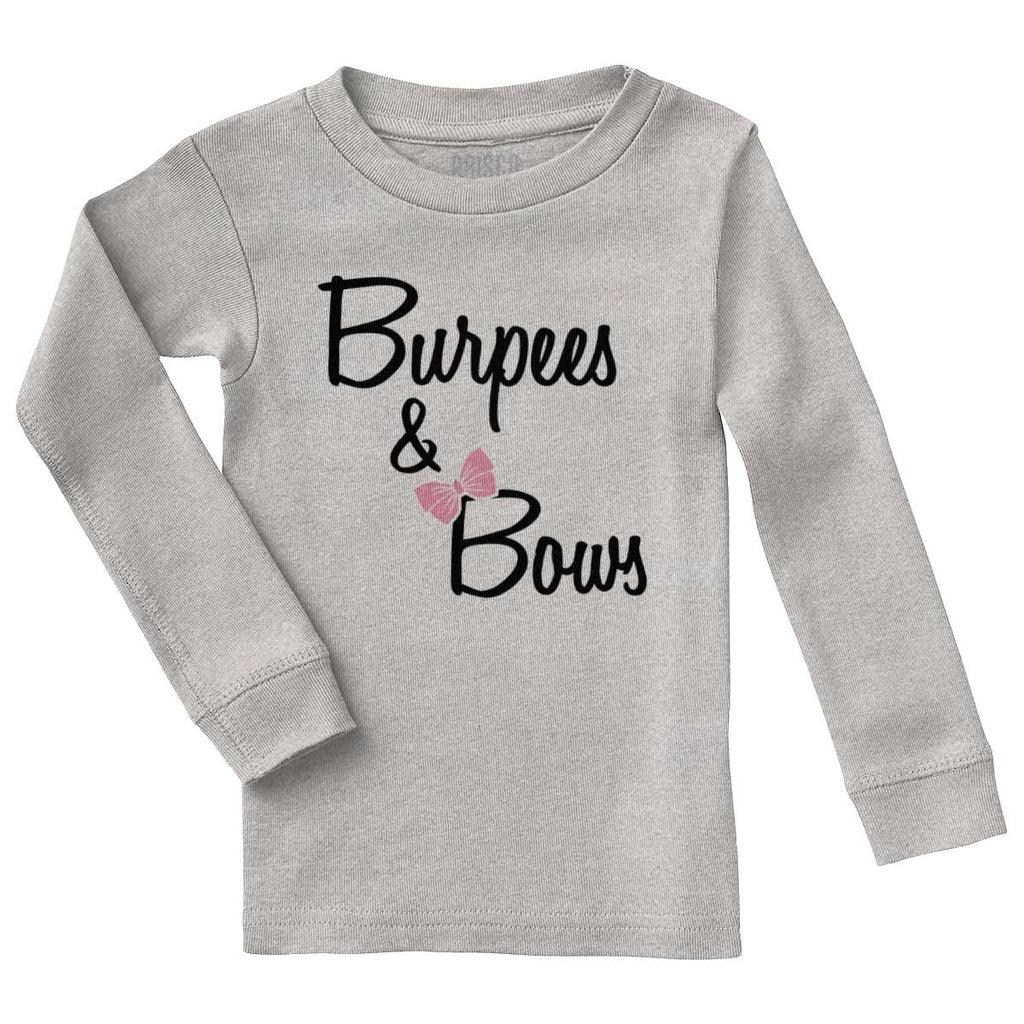 Burpees and Bows Solid Baby Pajama Top-Direct To Garment Print-Brisco Baby