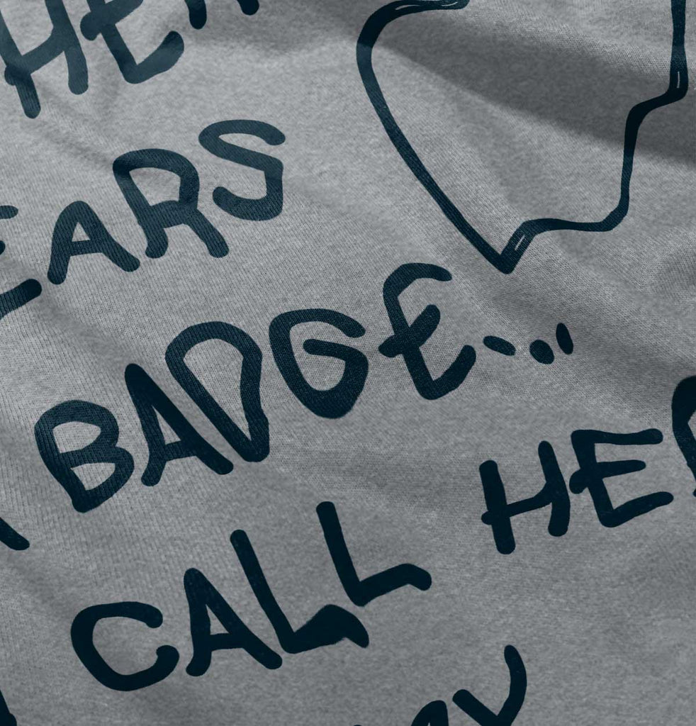 Hero Wears Badge Toddler Football Jersey Tee-Direct To Garment Print-Brisco Baby