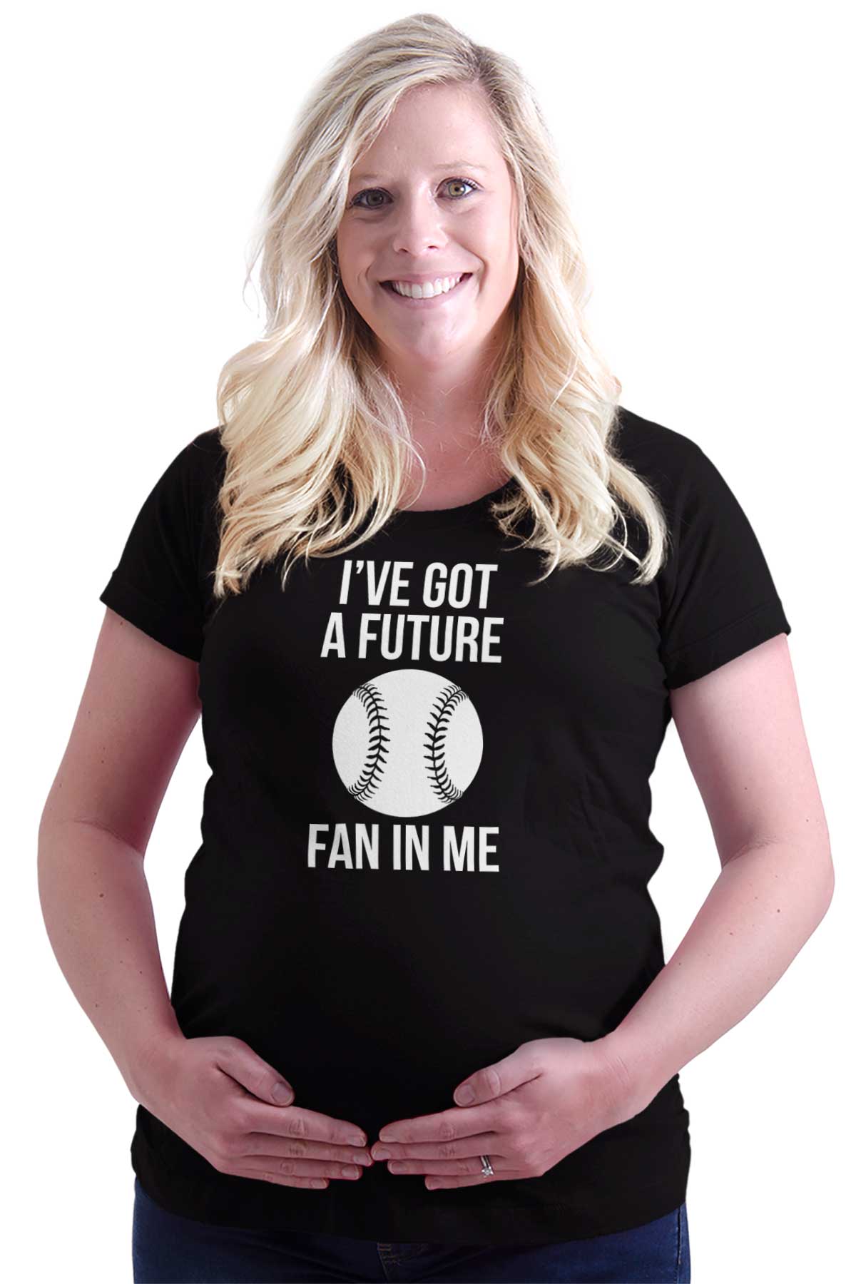 Maternity Future Fan Baseball Heart Pregnancy Tshirt Cute Sports Tee at   Women’s Clothing store