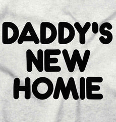 Daddy's New Homie Romper Bodysuit-Direct To Garment Print-Brisco Baby