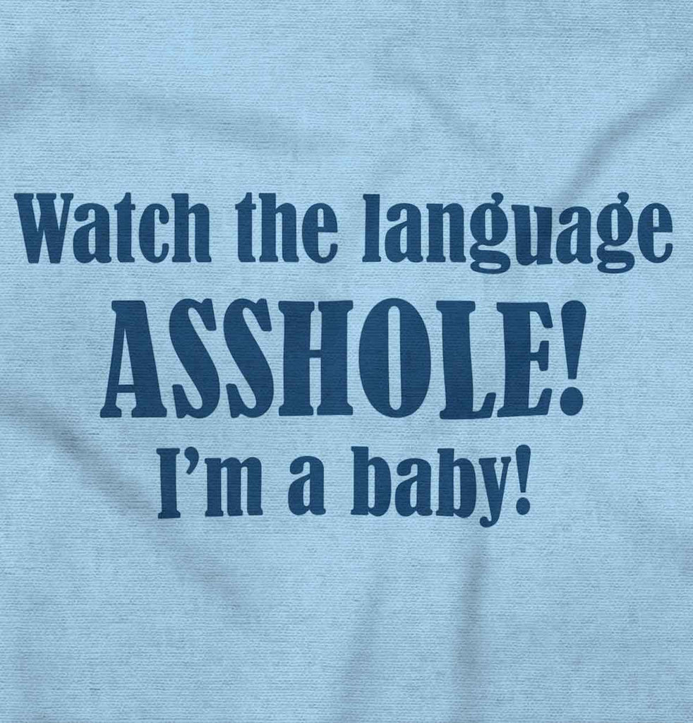 Watch The Language Infant Baby Bib-Direct To Garment Print-Brisco Baby
