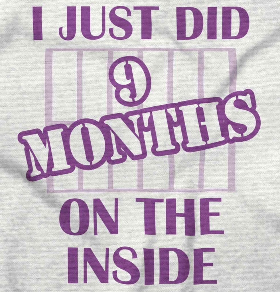 9 Months On The Inside Toddler Ruffled Trim T-Shirt-Direct To Garment Print-Brisco Baby