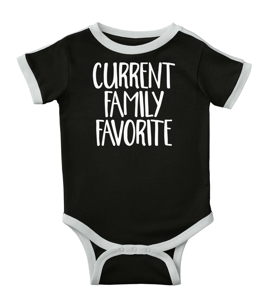 Family Favorite Ringer Romper Bodysuit-Direct To Garment Print-Brisco Baby