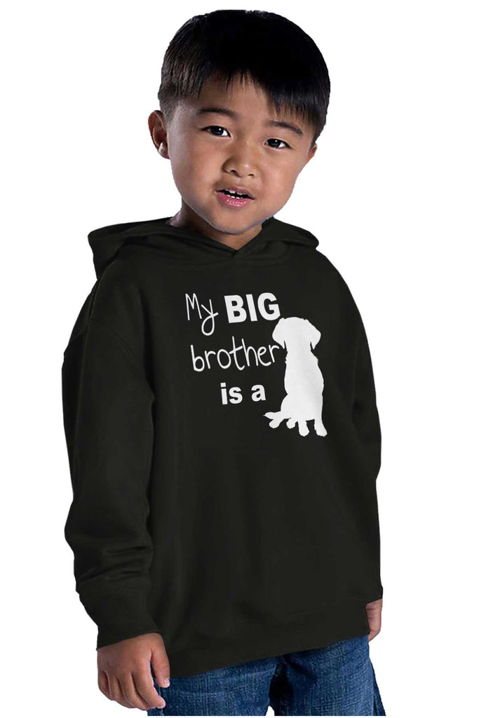Brother is a Dog Toddler Pullover Hoodie-Direct To Garment Print-Brisco Baby