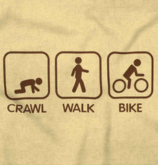 Crawl Walk Bike Romper Bodysuit-Direct To Garment Print-Brisco Baby