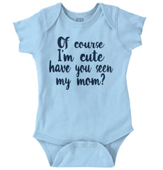 Cute Mom Romper Bodysuit-Direct To Garment Print-Brisco Baby
