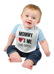 Mommy Loves Me Infant Baby Bib-Direct To Garment Print-Brisco Baby