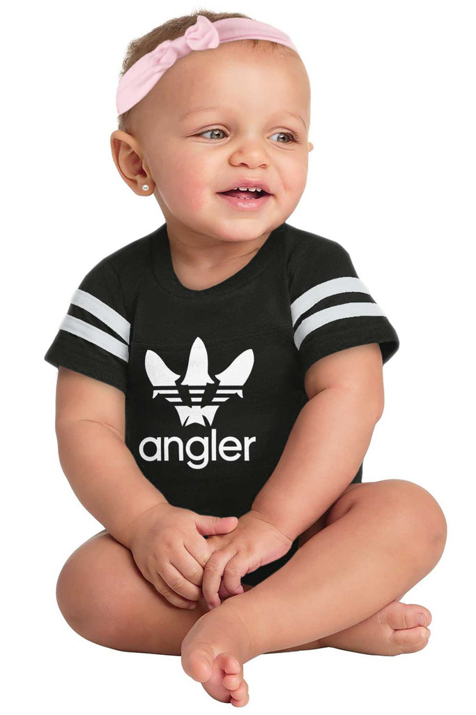 Angler Football Bodysuit-Direct To Garment Print-Brisco Baby