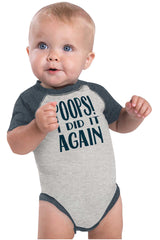 Poops I Did It Again Raglan Romper Bodysuit-Direct To Garment Print-Brisco Baby