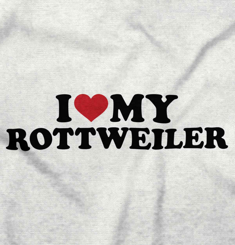 I Love My Rottweiler Romper Bodysuit-Direct To Garment Print-Brisco Baby