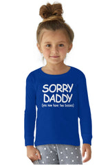 Sorry Daddy Solid Baby Pajama Top-Direct To Garment Print-Brisco Baby