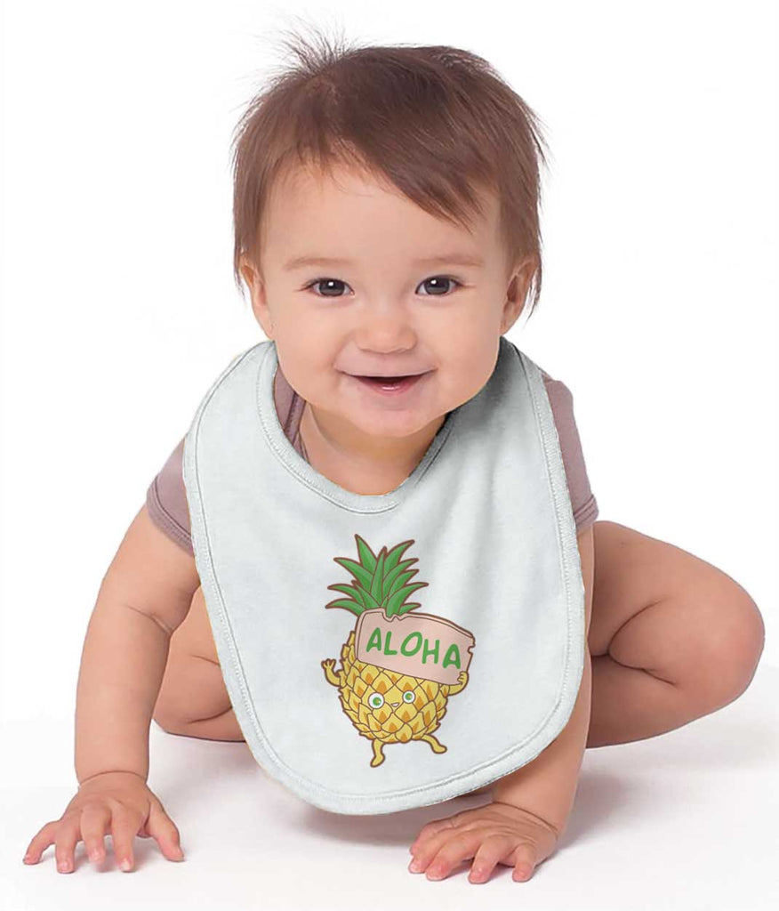 Aloha Infant Baby Bib-Direct To Garment Print-Brisco Baby