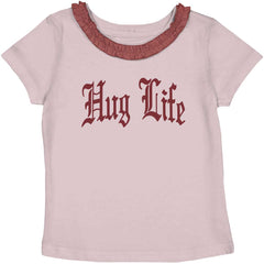 Hug Life Toddler Ruffled Trim T-Shirt-Direct To Garment Print-Brisco Baby