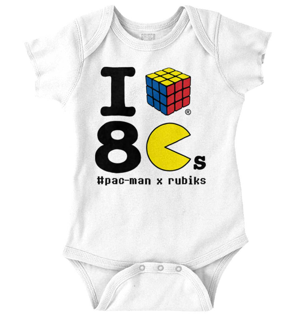I Love The 80s Romper Bodysuit-Direct To Garment Print-Brisco Baby