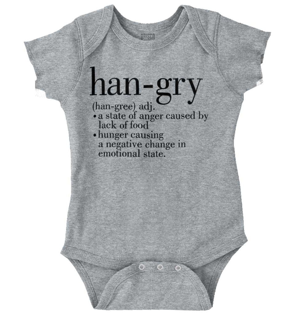 Hangry Definition Romper Bodysuit-Direct To Garment Print-Brisco Baby