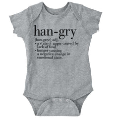 Hangry Definition Romper Bodysuit-Direct To Garment Print-Brisco Baby