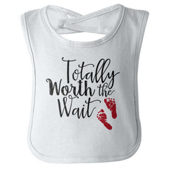 Totally Worth it Infant Baby Bib-Direct To Garment Print-Brisco Baby