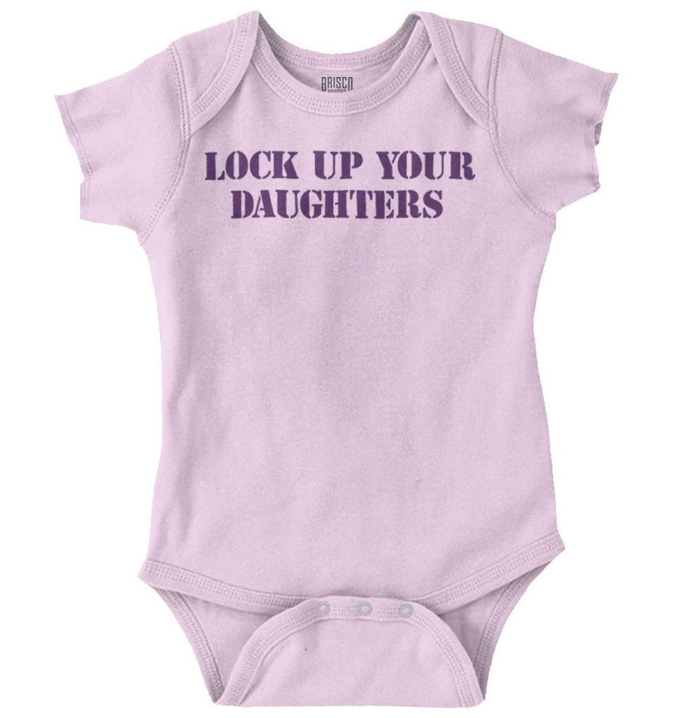 Lock Up Daughters Romper Bodysuit-Direct To Garment Print-Brisco Baby