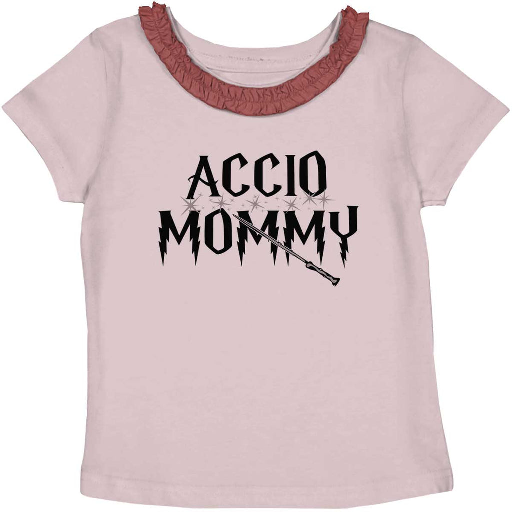 Accio Mommy Toddler Ruffled Trim T-Shirt-Direct To Garment Print-Brisco Baby