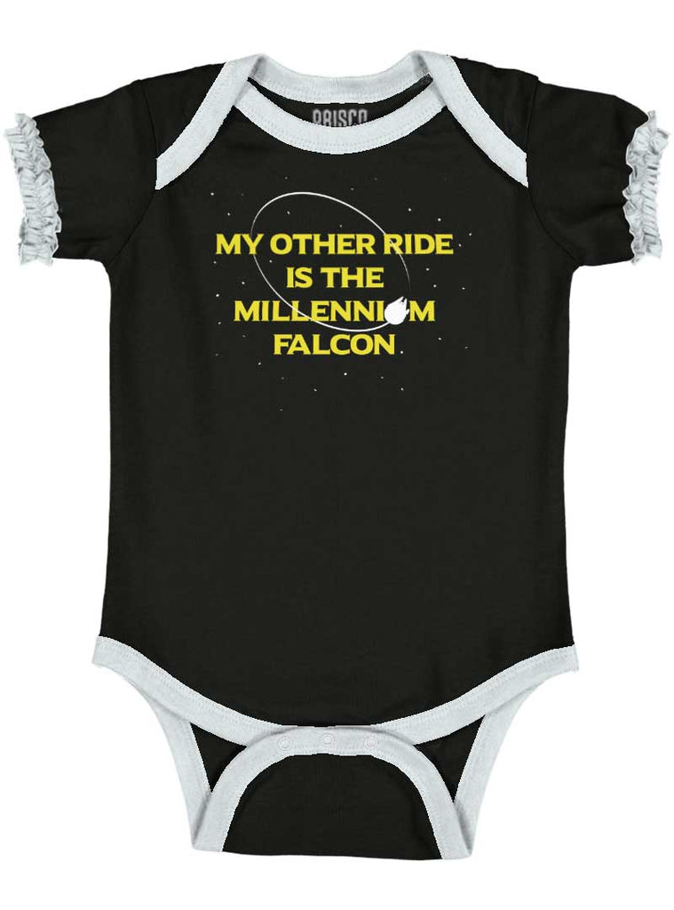 Other Ride Millennium Baby Ruffled Trim Romper-Direct To Garment Print-Brisco Baby