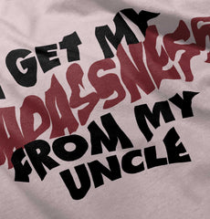 Badass Uncle Toddler Ruffled Trim T-Shirt-Direct To Garment Print-Brisco Baby