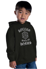 Rolling With My Homies Dungeons Toddler Pullover Hoodie-Direct To Garment Print-Brisco Baby