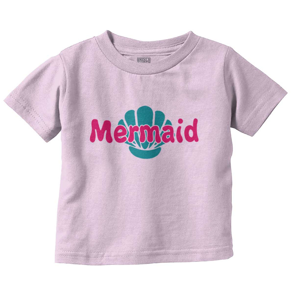 Mermaid Shell Infant Toddler T Shirt-Direct To Garment Print-Brisco Baby