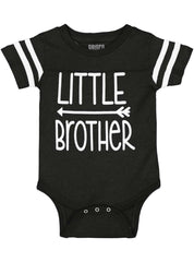 Little Brother Football Romper Bodysuit-Direct To Garment Print-Brisco Baby