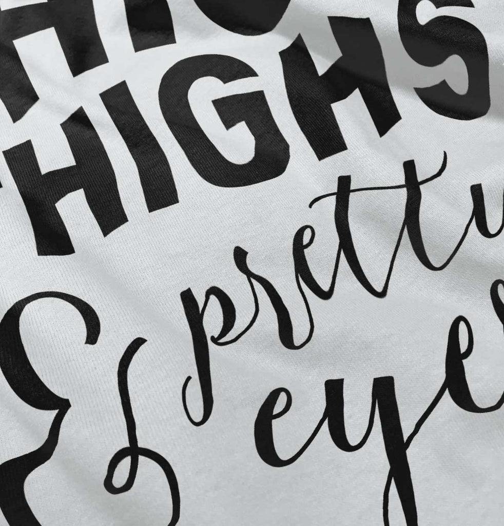 Thick Thighs Infant Baby Bib-Direct To Garment Print-Brisco Baby