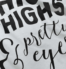 Thick Thighs Infant Baby Bib-Direct To Garment Print-Brisco Baby