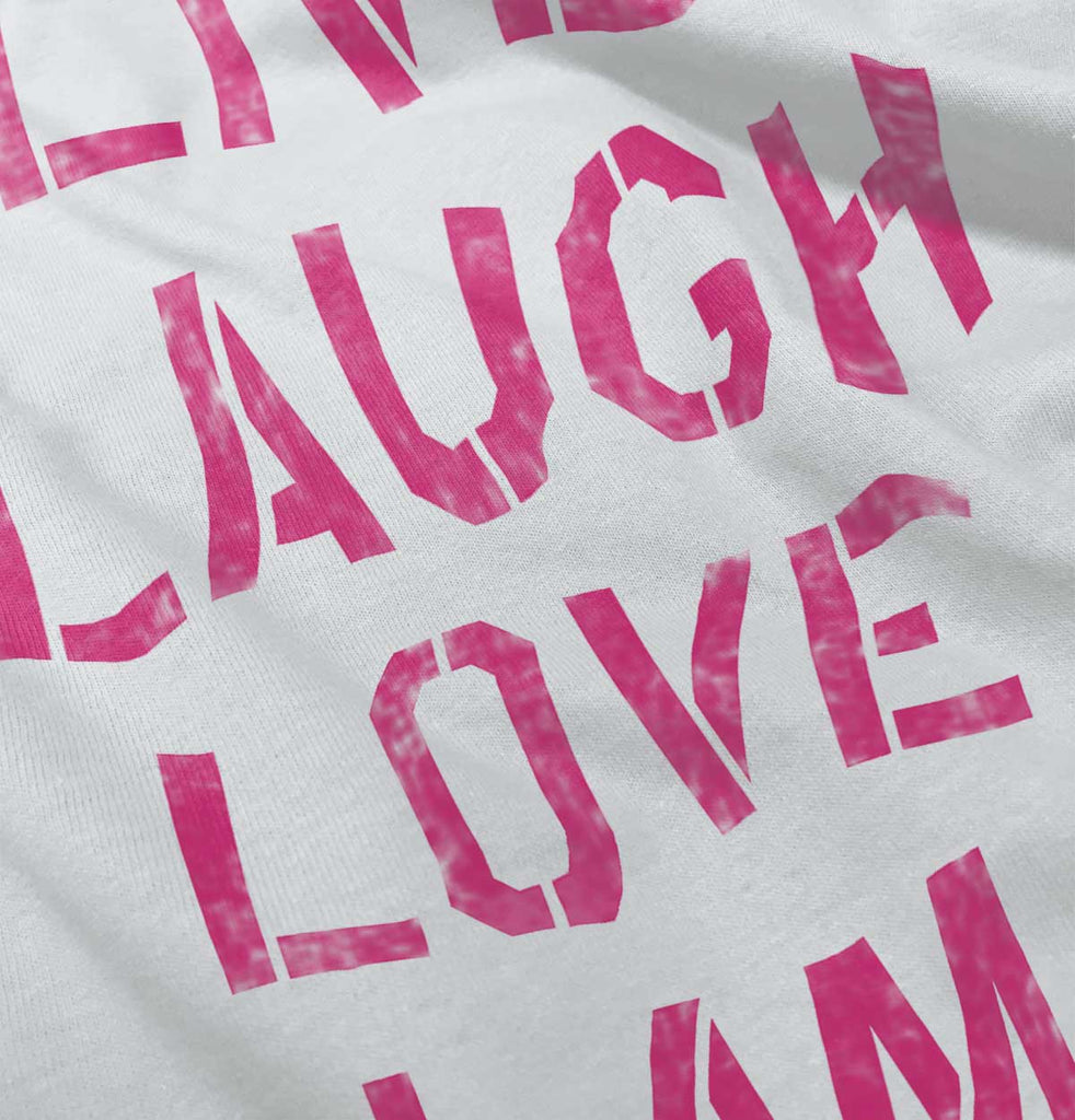 Live Laugh Llama Infant Baby Bib-Direct To Garment Print-Brisco Baby