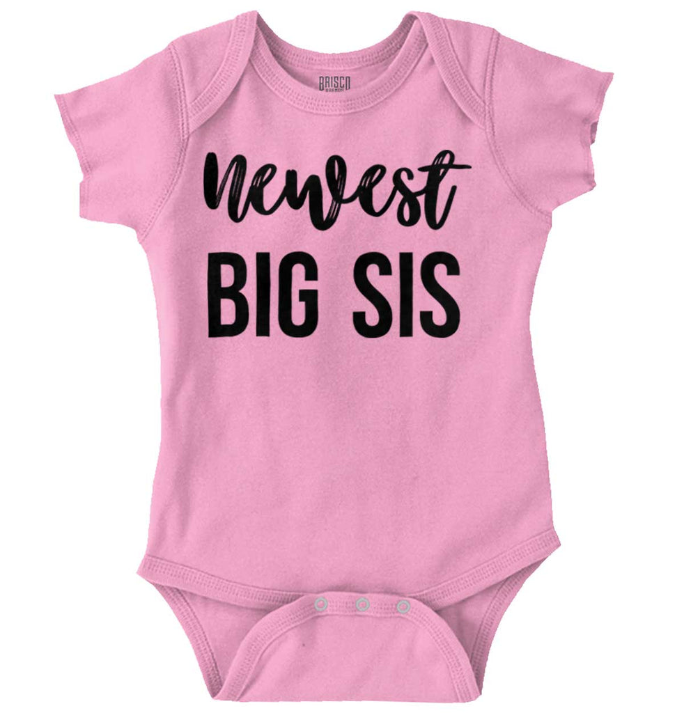 Newest Big Sis Romper Bodysuit-Direct To Garment Print-Brisco Baby