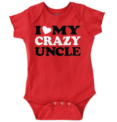 My Crazy Uncle Romper Bodysuit-Direct To Garment Print-Brisco Baby
