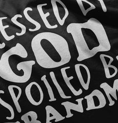 Blessed By God Spoiled By Grandma Romper Bodysuit-Direct To Garment Print-Brisco Baby