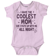 Coolest Mom Romper Bodysuit-Direct To Garment Print-Brisco Baby