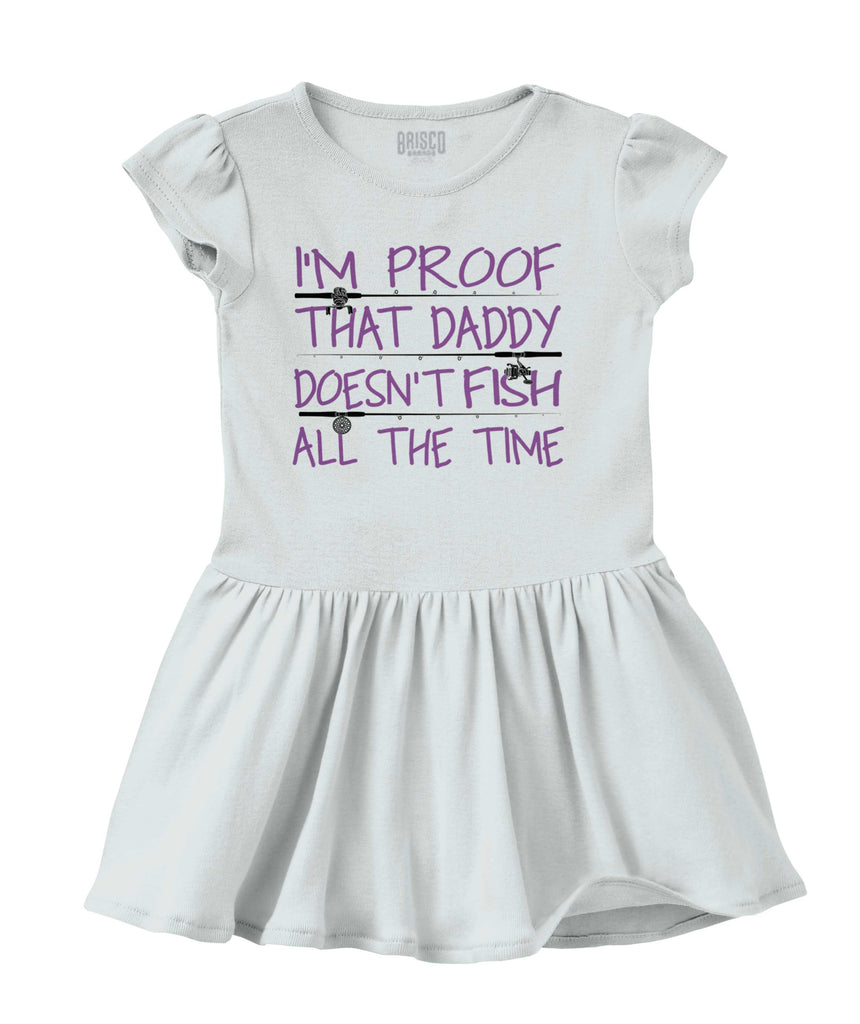 Fish All The Time Solid Baby Infant Dress-Direct To Garment Print-Brisco Baby
