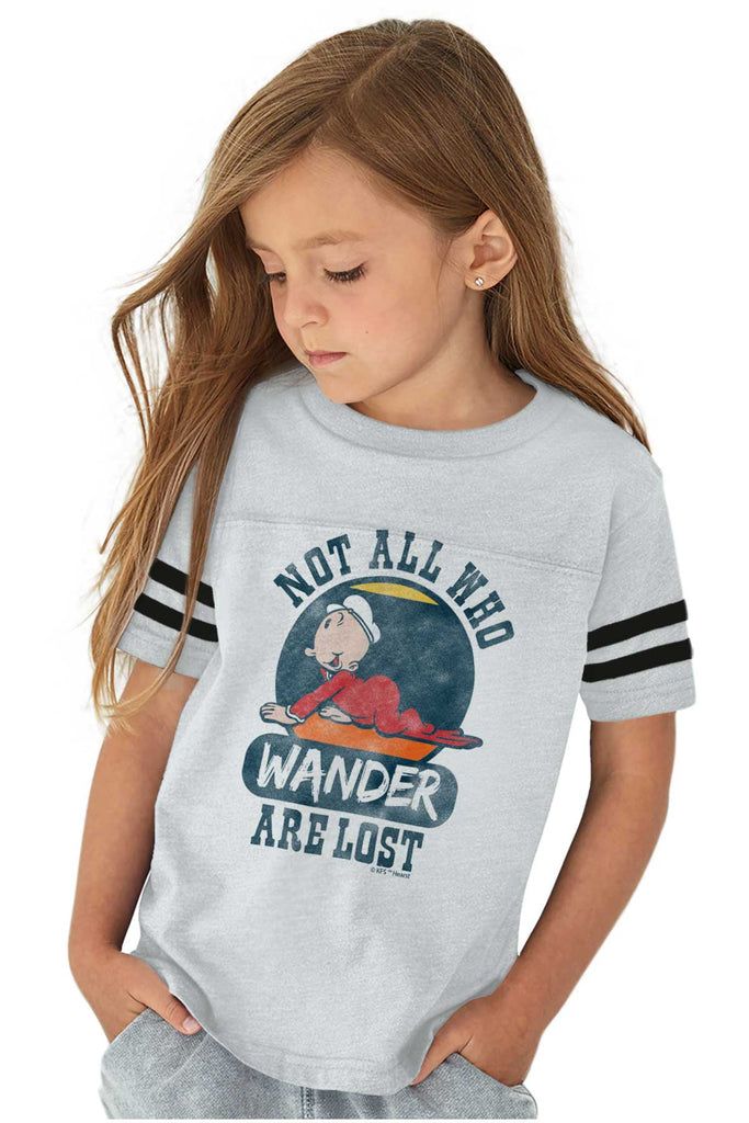 Sweet Pea Wander Toddler Football Jersey Tee-Direct To Garment Print-Brisco Baby