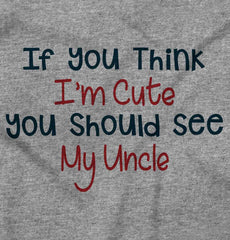 See My Uncle Raglan Romper Bodysuit-Direct To Garment Print-Brisco Baby