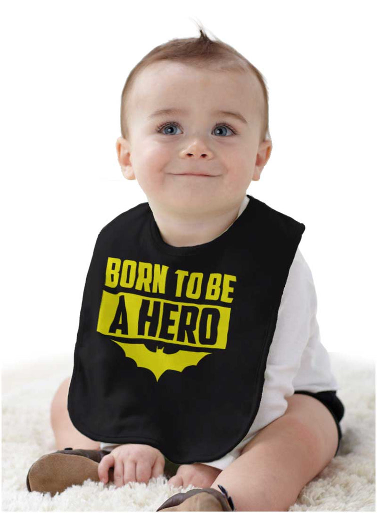 Born Batman Infant Baby Bib-Direct To Garment Print-Brisco Baby
