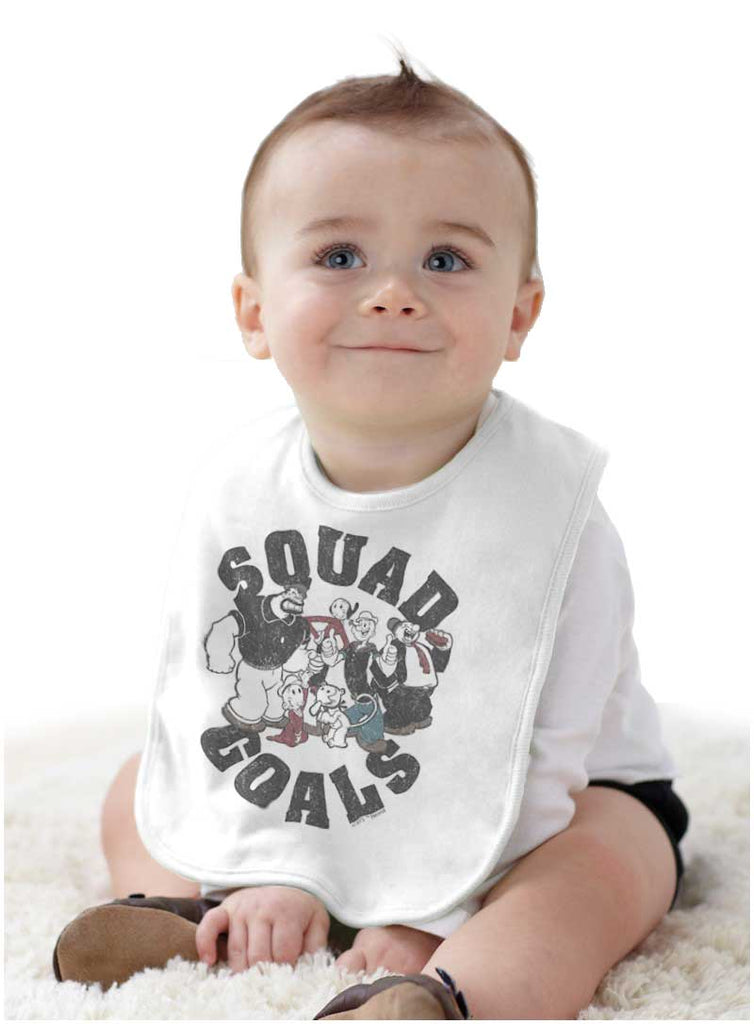 Squad Goals Infant Baby Bib-Direct To Garment Print-Brisco Baby