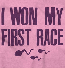 Won The Race Romper Bodysuit-Direct To Garment Print-Brisco Baby