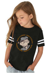 Make It Strong Toddler Football Jersey Tee-Direct To Garment Print-Brisco Baby