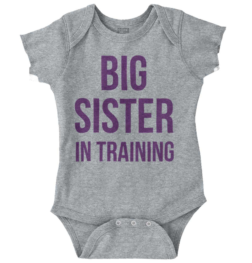 Big Sister In Training Romper Bodysuit-Direct To Garment Print-Brisco Baby