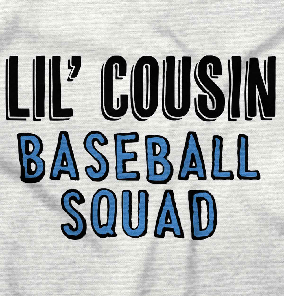 Lil Cousin Baseball Squad Infant Baby Bib-Direct To Garment Print-Brisco Baby