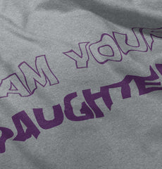 I Am Your Daughter Ringer Romper Bodysuit-Direct To Garment Print-Brisco Baby