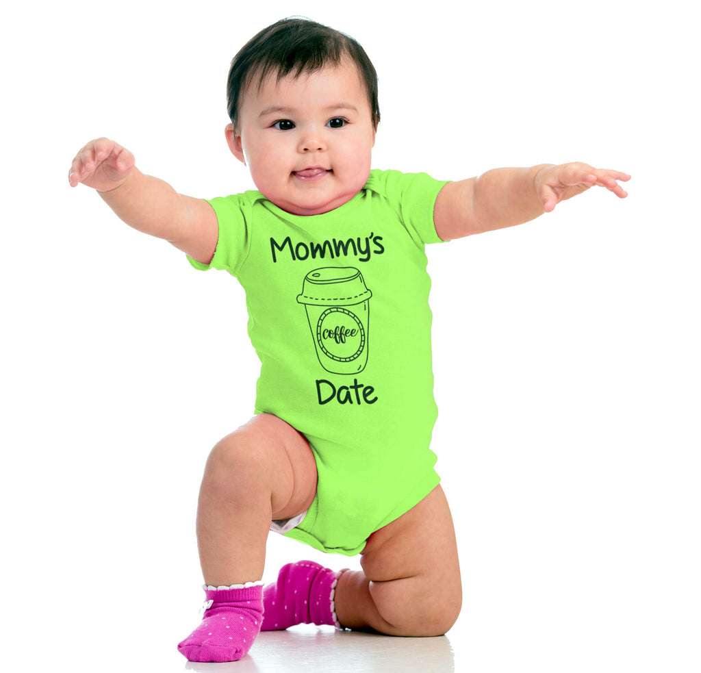 Mommy's Date Romper Bodysuit-Direct To Garment Print-Brisco Baby