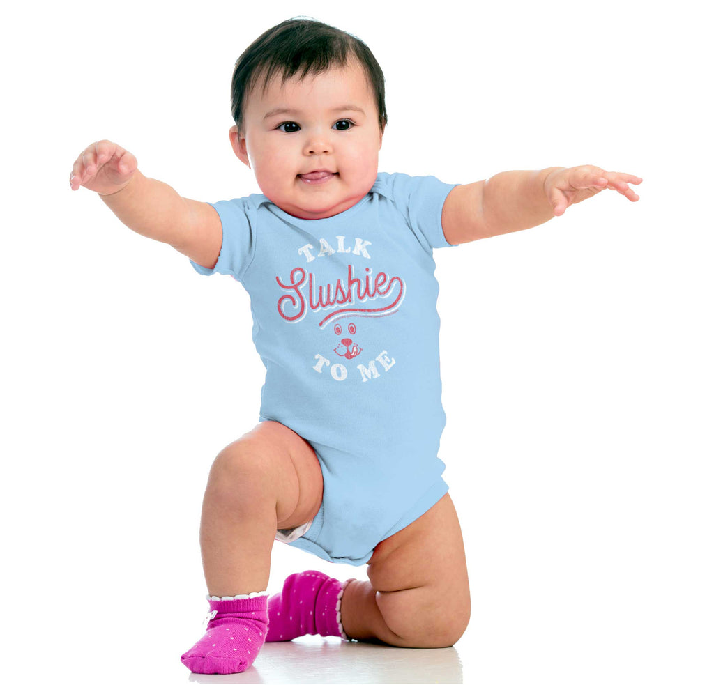 Talk Slushie To Me Romper Bodysuit-Direct To Garment Print-Brisco Baby
